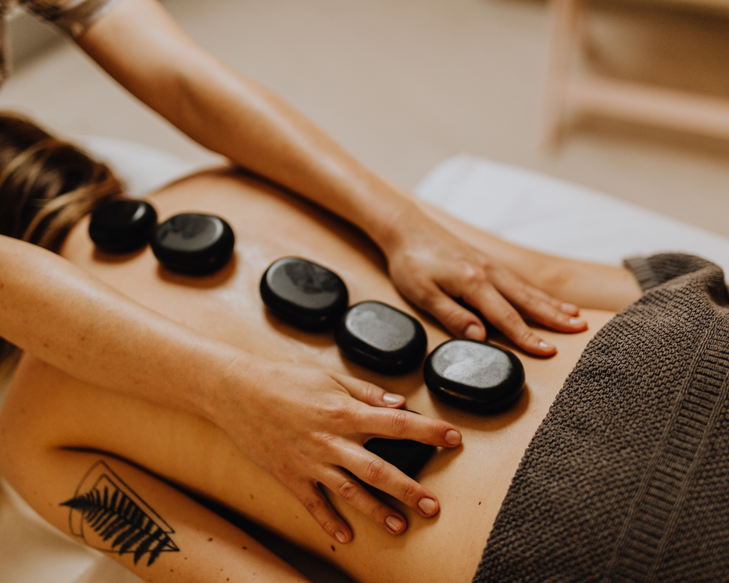 Hot stone massage therapy