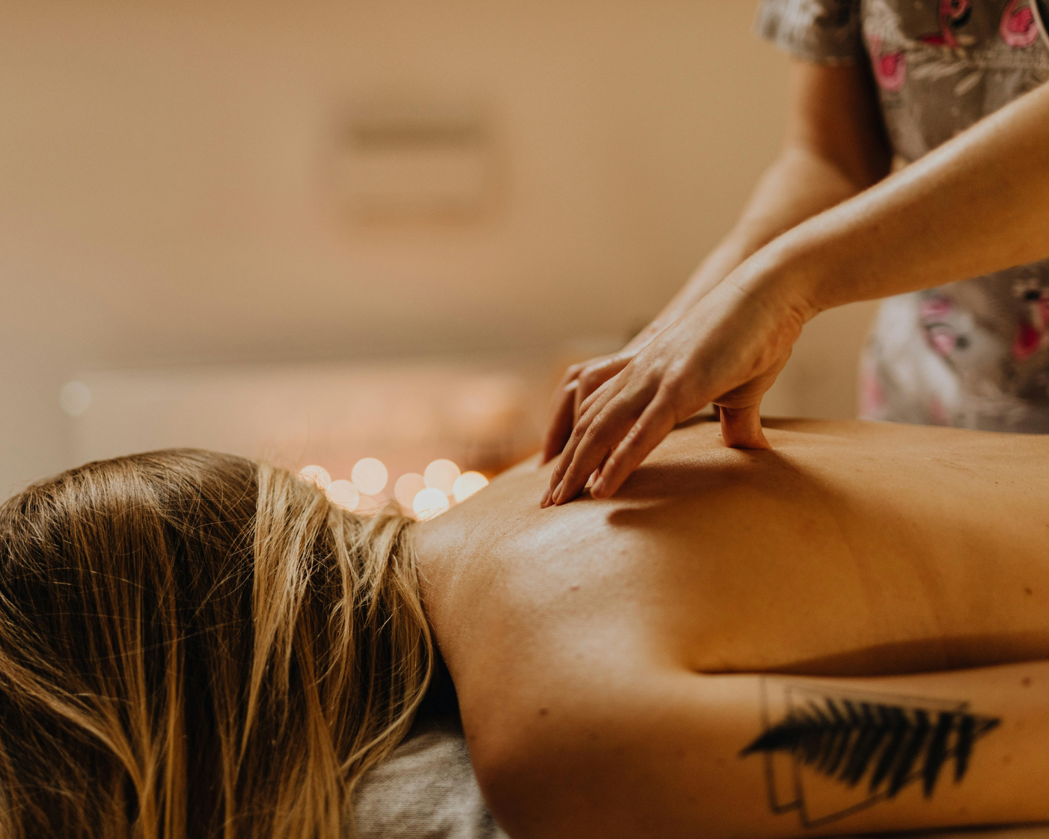 Therapeutic massage session at Haven Spa